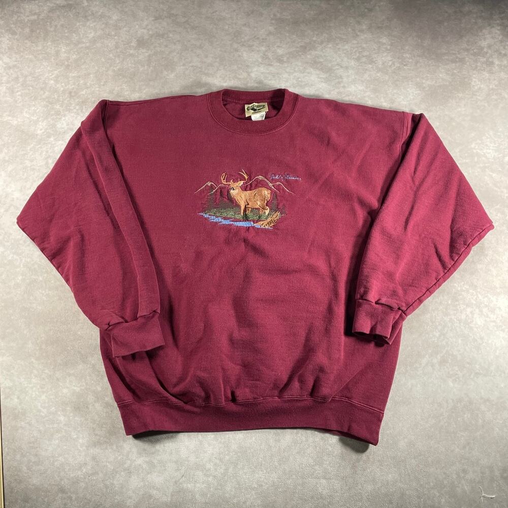 Vintage Field & Stream Whitetail Deer Crewneck Sweatshirt Men's Size Large